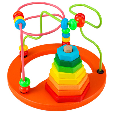 Пирамидка лабиринт деревянный Рыжий кот И-4032 1